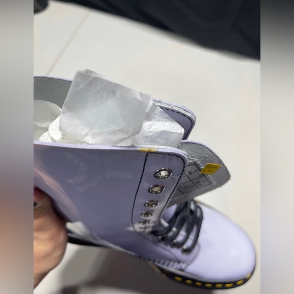 NWT New Marc Jacobs x Dr. Martens Redux Grunge Collection Leather Boot In Lilac - Picture 4 of 12